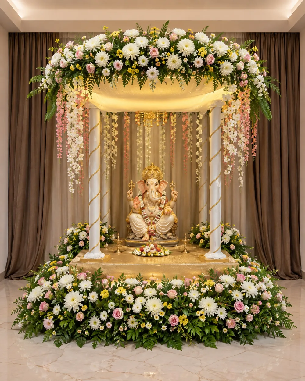 Gloriosa Ganpati mandap design reference — look 2
