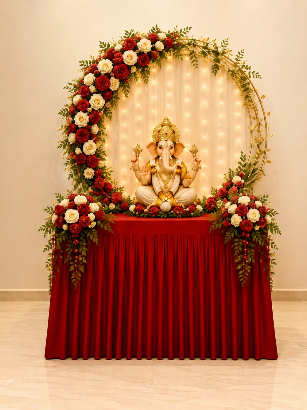 Gloriosa Ganpati mandap design reference — look 13