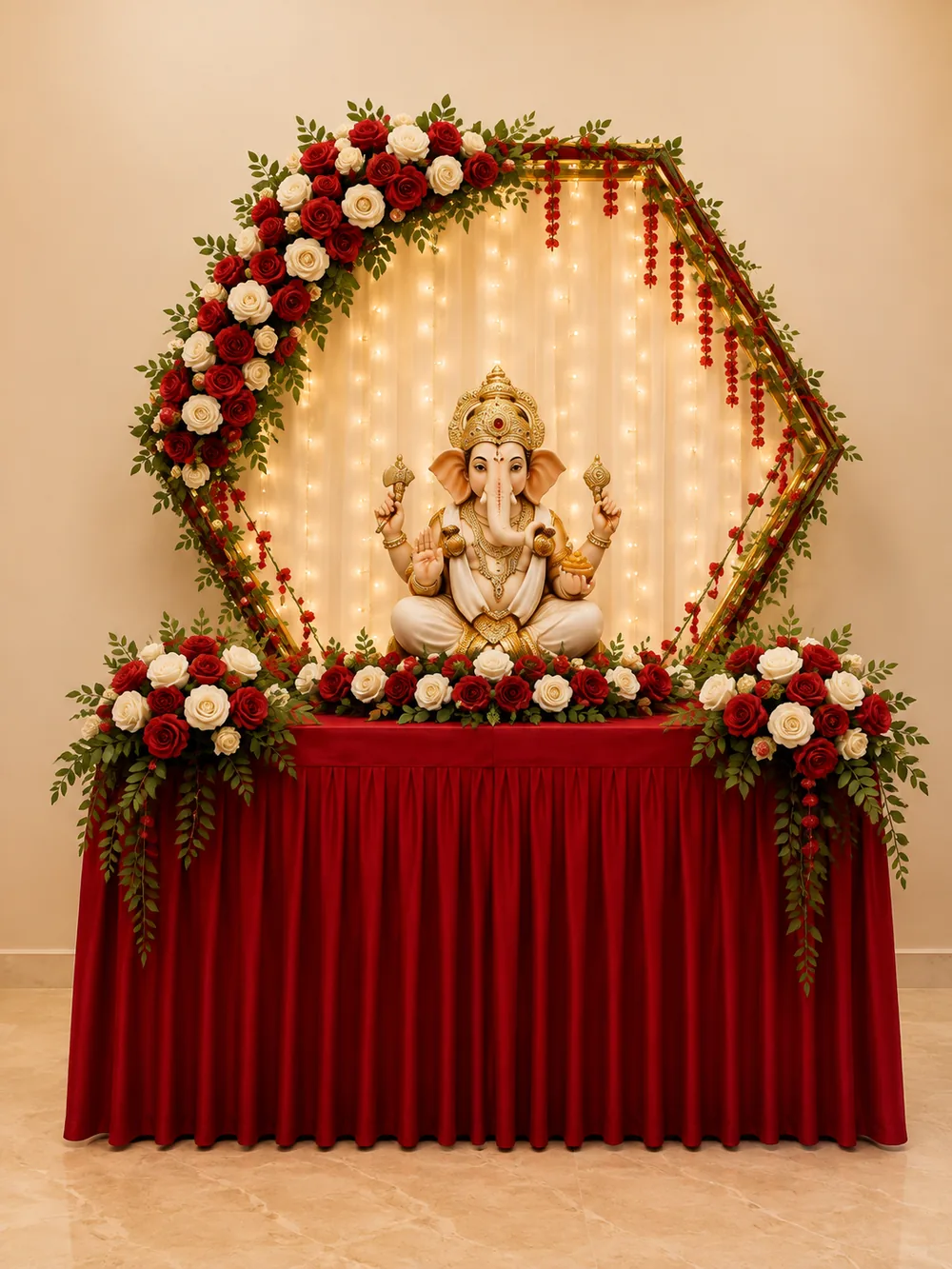 Gloriosa Ganpati mandap design reference — look 14