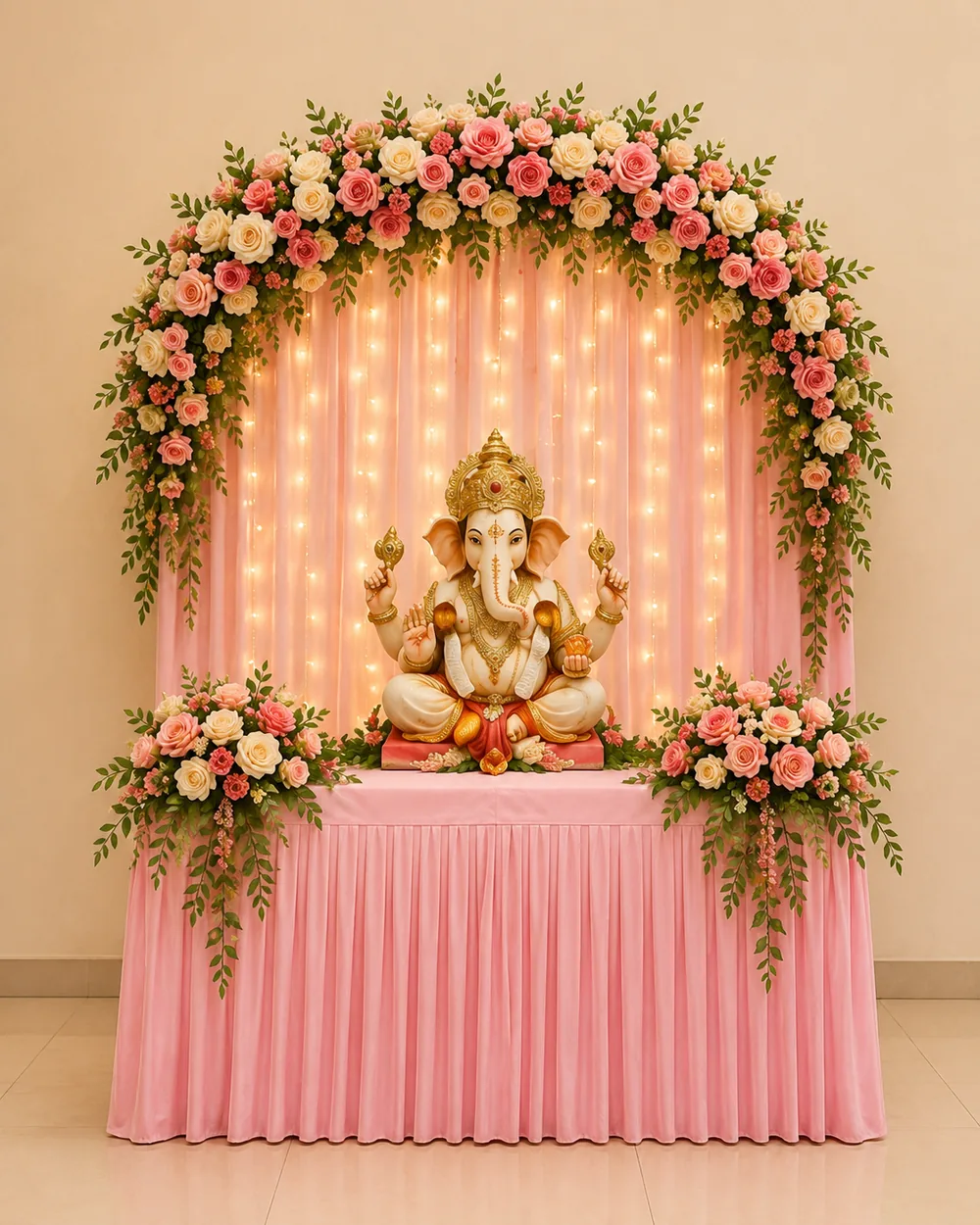 Gloriosa Ganpati mandap design reference — look 22